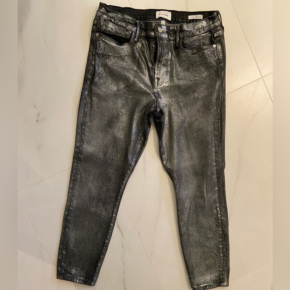 Frame ladies silver denim size 31 fits small